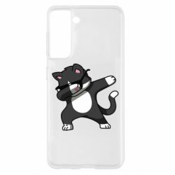 Чехол для Samsung S21 Cat SWAG-PrintSalon Чехол для Samsung S21 Cat SWAG