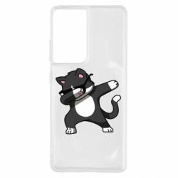 Чехол для Samsung S21 Ultra Cat SWAG-PrintSalon Чехол для Samsung S21 Ultra Cat SWAG