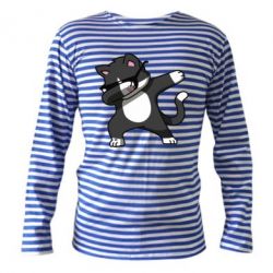 Тельняшка с длинным рукавом Cat SWAG - PrintSalon