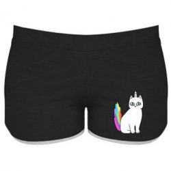 Женские шорты Cat Unicorn - PrintSalon