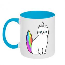 Чашка двухцветная 320ml Cat Unicorn - PrintSalon