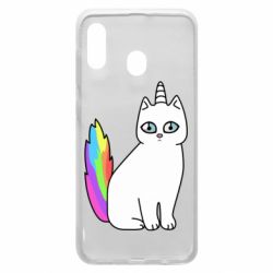 Чехол для Samsung A20 Cat Unicorn - PrintSalon