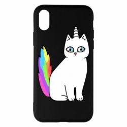 Чехол для iPhone X/Xs Cat Unicorn - PrintSalon
