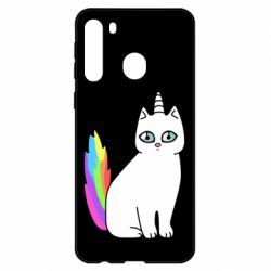 Чехол для Samsung A21 Cat Unicorn - PrintSalon