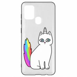 Чехол для Samsung A21s Cat Unicorn - PrintSalon