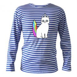 Тельняшка с длинным рукавом Cat Unicorn - PrintSalon