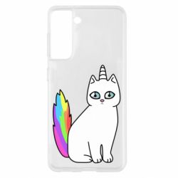 Чехол для Samsung S21 Cat Unicorn - PrintSalon