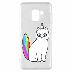Чехол для Samsung A8 2018 Cat Unicorn - PrintSalon