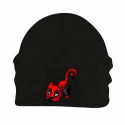 Шапка флисовая Cat with a grenade - PrintSalon