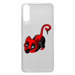 Чехол для Samsung A70 Cat with a grenade - PrintSalon