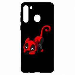 Чехол для Samsung A21 Cat with a grenade - PrintSalon