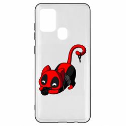 Чехол для Samsung A21s Cat with a grenade - PrintSalon