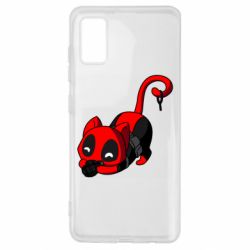 Чехол для Samsung A41 Cat with a grenade-PrintSalon Чехол для Samsung A41 Cat with a grenade