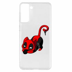 Чехол для Samsung S21+ Cat with a grenade - PrintSalon