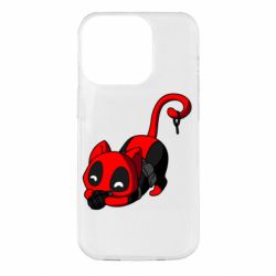 Чехол для iPhone 14 Pro Cat with a grenade - PrintSalon