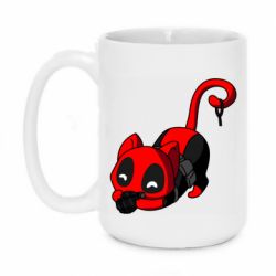 Чашка 420ml Cat with a grenade - PrintSalon