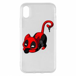 Чехол для iPhone X/Xs Cat with a grenade - PrintSalon