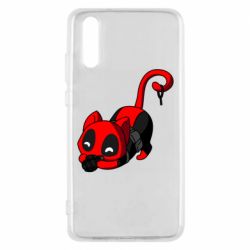 Чехол для Huawei P20 Cat with a grenade - PrintSalon