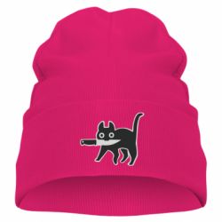 Детская шапка Cat with a knife - PrintSalon