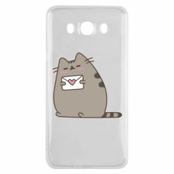 Чехол для Samsung J7 2016 Cat with a letter - PrintSalon