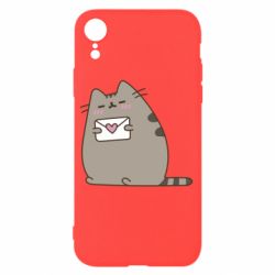 Чехол для iPhone XR Cat with a letter - PrintSalon