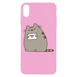 Чехол для iPhone Xs Max Cat with a letter - PrintSalon