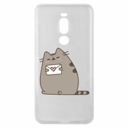 Чехол для Meizu Note 8 Cat with a letter - PrintSalon
