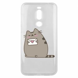 Чехол для Meizu X8 Cat with a letter - PrintSalon