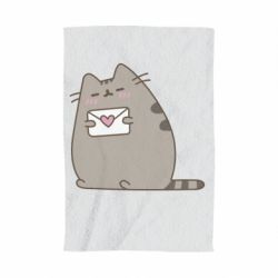 Полотенце с принтом Cat with a letter - PrintSalon