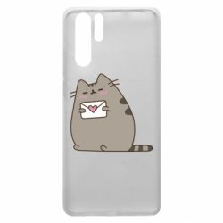 Чехол для Huawei P30 Pro Cat with a letter - PrintSalon