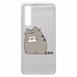 Чехол для Huawei P30 Cat with a letter - PrintSalon