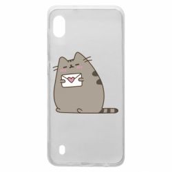 Чехол для Samsung A10 Cat with a letter - PrintSalon