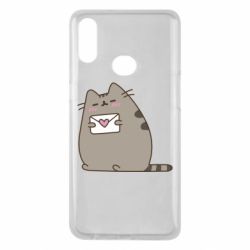 Чехол для Samsung A10s Cat with a letter - PrintSalon
