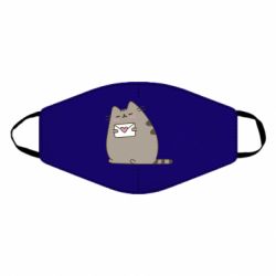 Маска многоразовая Cat with a letter - PrintSalon