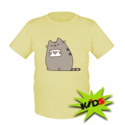 Детская футболка Cat with a letter - PrintSalon