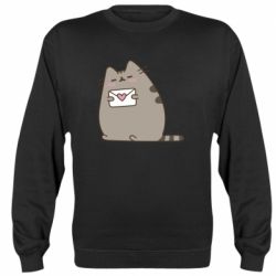 Cвитшот Cat with a letter - PrintSalon