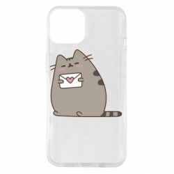 Чехол для iPhone 14 Cat with a letter - PrintSalon