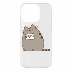 Чехол для iPhone 14 Pro Cat with a letter - PrintSalon