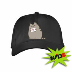 Детская кепка Cat with a letter - PrintSalon