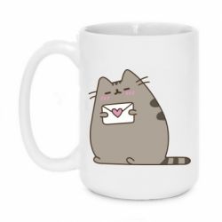 Чашка 420ml Cat with a letter - PrintSalon