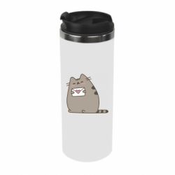 Термокружка Cat with a letter - PrintSalon