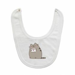 Слюнявчик  Cat with a letter - PrintSalon