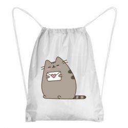 Рюкзак-мешок Cat with a letter - PrintSalon