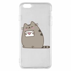 Чехол для iPhone 6 Plus/6S Plus Cat with a letter - PrintSalon
