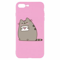 Чехол для iPhone 7 Plus Cat with a letter - PrintSalon