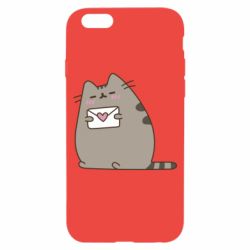 Чехол для iPhone 6/6S Cat with a letter - PrintSalon