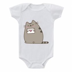 Детский бодик Cat with a letter - PrintSalon