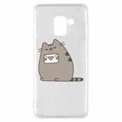 Чехол для Samsung A8 2018 Cat with a letter - PrintSalon