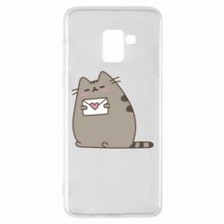 Чехол для Samsung A8+ 2018 Cat with a letter - PrintSalon