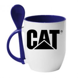 Чашка с ложкой Caterpillar 2 - PrintSalon